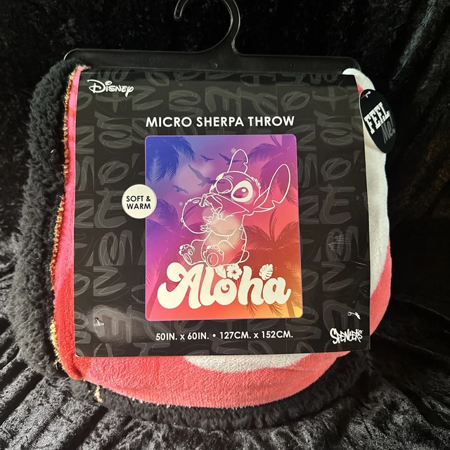 Spencer's Lilo and Stitch Aloha Micro Sherpa Throw Blanket