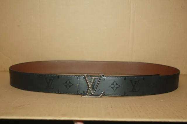 Louis Vuitton Reversible Leather Strap XL Brown Black ref.49078