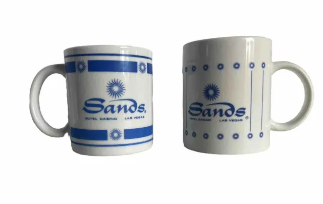 Vintage Sands Hotel & Casino Las Vegas Ceramic Coffee Mug Cups Lot Of 2 Sovenier