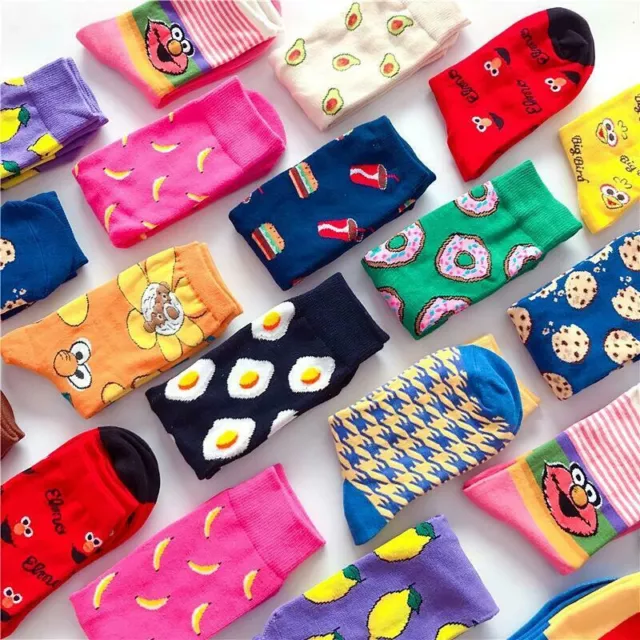 2021 Chic Food Fruit Cotton Hip Hop Crew Socks Funny Street Women Men Harajuku