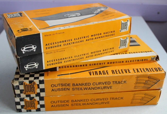 Lot 5 boites de rails pour circuit routier  " JOUEF "  pas TROBY ni SCALEXTRIC