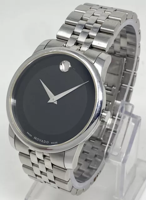 MOVADO 0606504 Black Museum Dial Stainless Steel Men's Watch