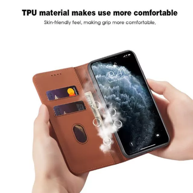 Magnetic PU Leather Phone Case Cover Flip Wallet For iPhone 12/12 Pro/12 Pro Max 3