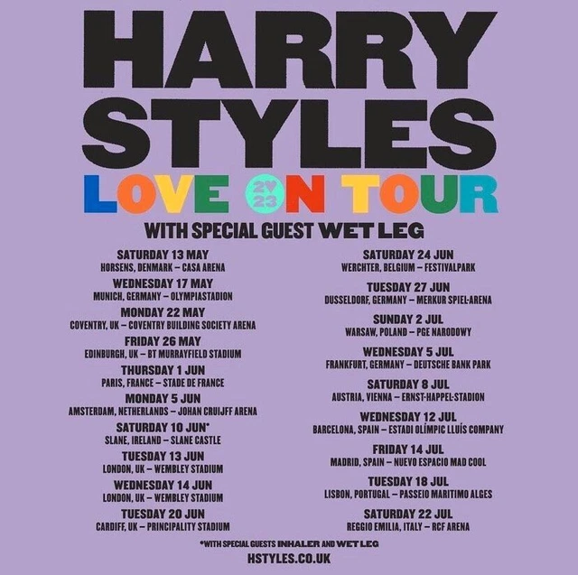 Harry Styles- Love on Tour -3 Konzertkarten