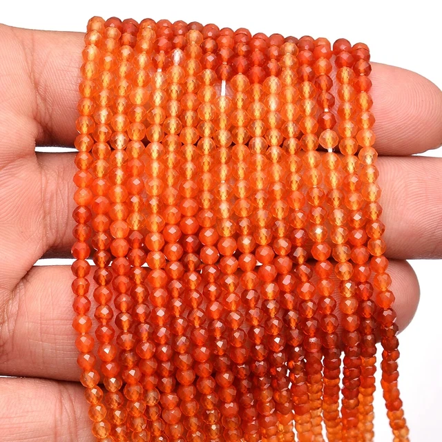 AAA Multi Orange Cornaline 2mm- 2.5mm à Facettes Rondelle Perles 13 " 5 Brins