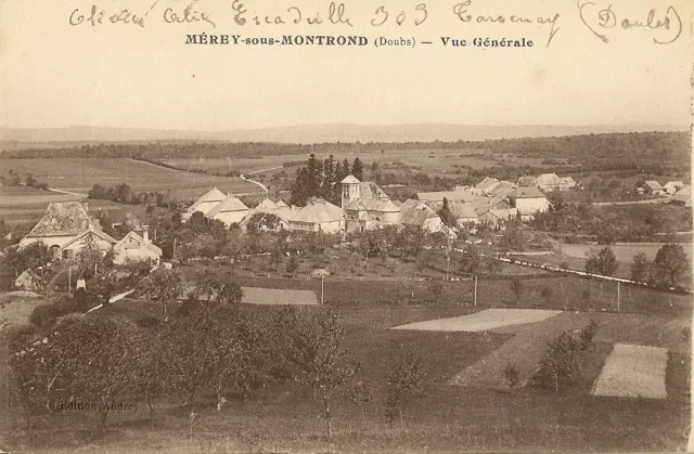 Carte Postale Merey Sous Montrond Doubs Vue Generale