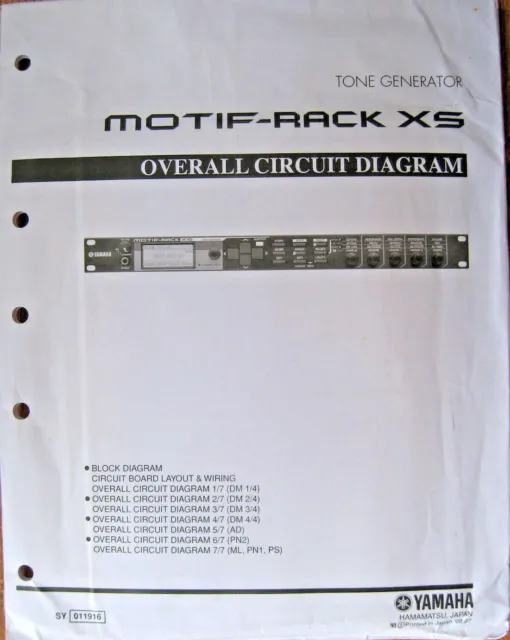 Yamaha Motif Rack XS Synthétiseur Original Globale Circuit Diagramme, Schematics