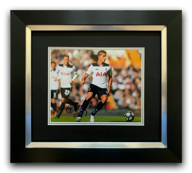 Erik Lamela Hand Signed Photo Framed Display - Tottenham Hotspurs Autograph.