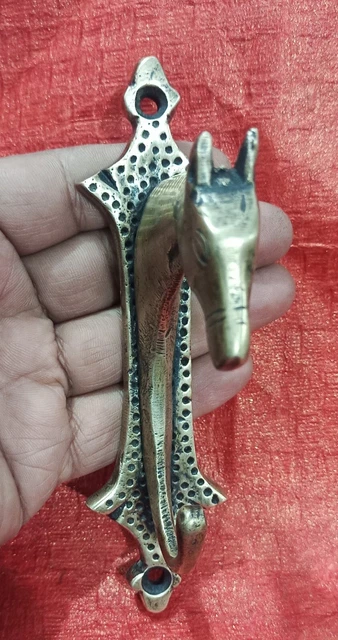 Old Horse Face Wall Fit Coat Hat Towel Hooks Solid Brass Antique Vintage style 2