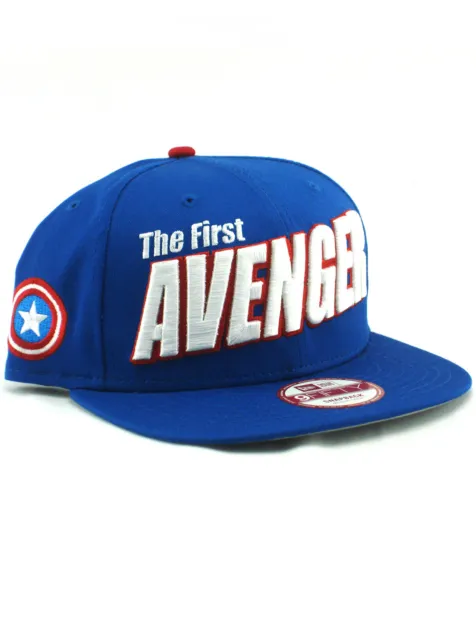 New Era Captain America 9fifty Snapback Hat Adjustable First Avenger Marvel Blue