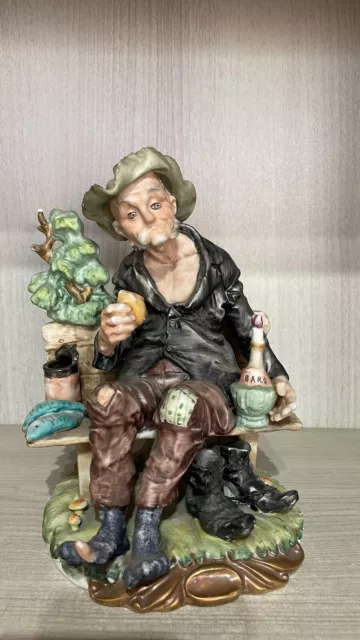 Capodimonte Estatuilla, Figura de Porcelana Vintage, Pla