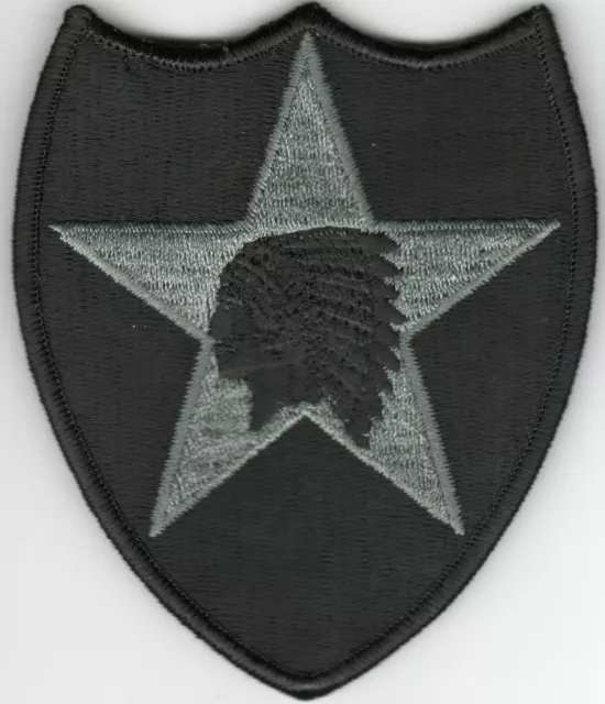 2Nd Infantry Division Hook & Loop Patch Subdued Us Army Duty Uniform Usgi