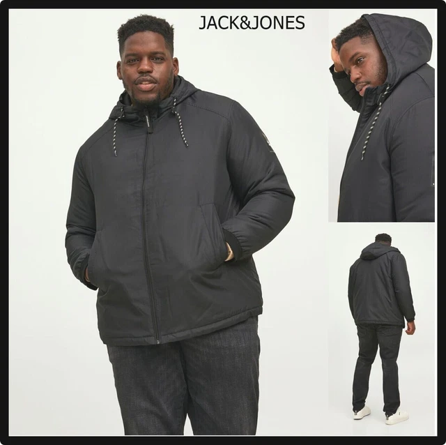 Giubbotto Uomo Invernale Giacca Taglie Forti Giubbino Con Cappuccio jack jones &