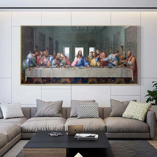 THE LAST SUPPER by Leonardo Da Vinci | Framed canvas | Wall art ...