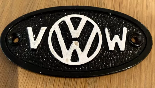 Volkswagen VW Black & White Badge Van Car Camper Mancave see my other listings