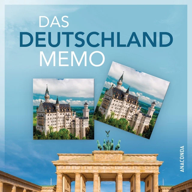 Das Deutschland-Memo | Memo-Spiel mit 40 Spielkarten im Spielkarton | Spiel