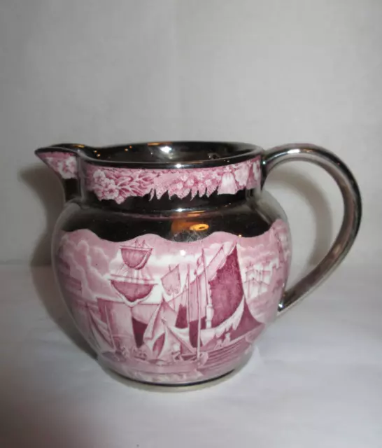 Vintage Plum Silver Luster Ferrara Creamer from Wedgwood of Etruria & Barlaston