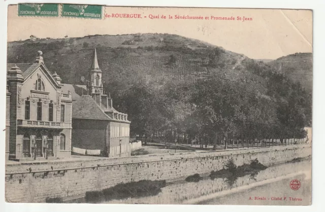 VILLEFRANCHE DE ROUERGUE - Aveyron - CPA 12 - Quai de la Senechaussée
