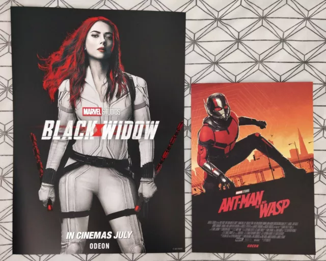 Marvel Black Widow ODEON A3 Poster & Ant-Man And The Wasp A4: Avengers MCU