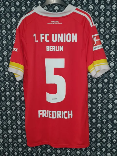 original matchworn Spielertrikot 1. FC Union Berlin Friedrich 5 mws199