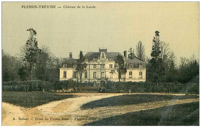 94 .n°39459 . plessis trevise.chateau de la lande.cp toilée
