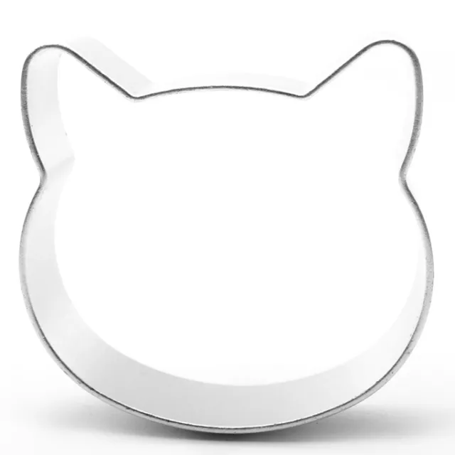 Cat Head Shaped Cookie Cutter Bake Cook Baking Home Bakery Kitty Meow Hello