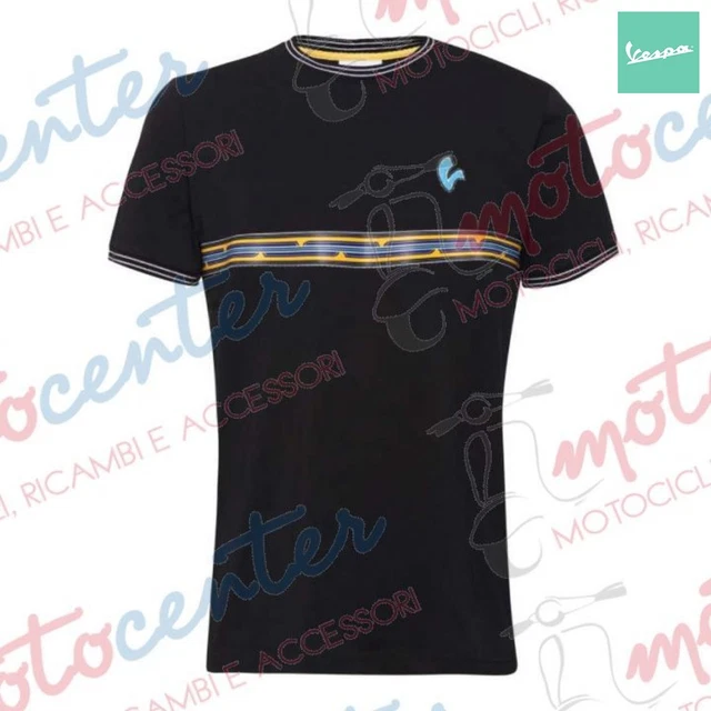 T-Shirt Uomo Vespa V-Stripes Black Taglia L