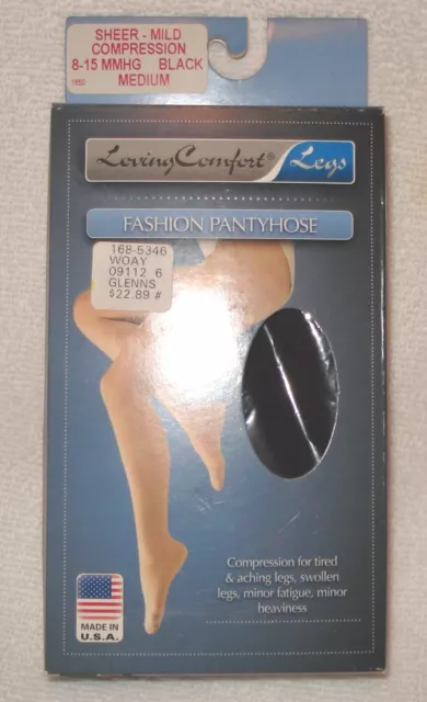 Loving Comfort Legs Sheer-Mild Compression 8-15MMHG Medium Fashion Pantyhose