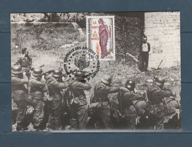 FRb carte union  des anciens combattants  résistant exécuté 01 Péronnas 1987
