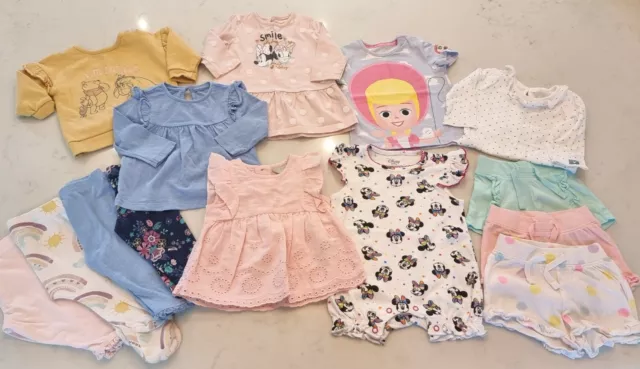 Gorgeous Baby Girl Bundle 3-6 mths shorts leggings dresses Disney Minnie Romper