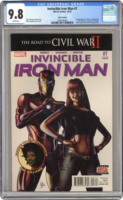 Invincible Iron Man #7D Deodato Variant 3rd Printing CGC 9.8 2016 3785256001