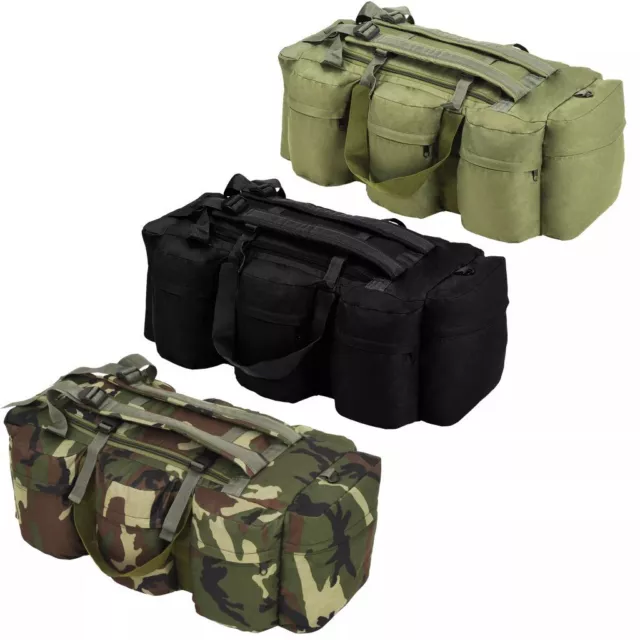 Sac de Sport Style Militaire 3-en-1 120 L Sac à Dos Voyage Multicolore