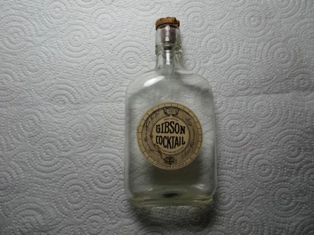 WESTERN S.F. WHISKEY Flask"JESSIE MOORE"GIBSON COCKTAIL" LABEL Only