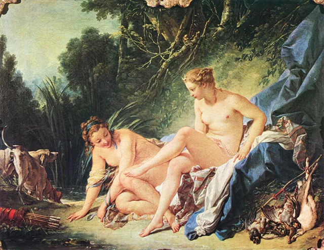 Diana nach dem Bade Francois Boucher römische Göttersage Jagd H A3 0181