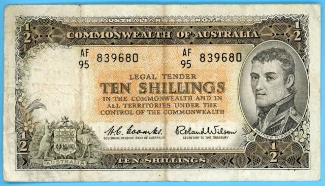 WH005:  Australia ½ Pound – 10 Shillings  1961