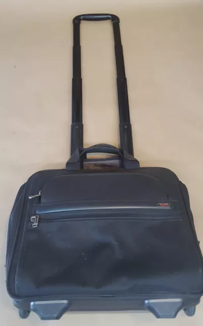 TUMI Wheeled Black Compact Computer Brief Bag - Perfect for Work Travel! 26104D4