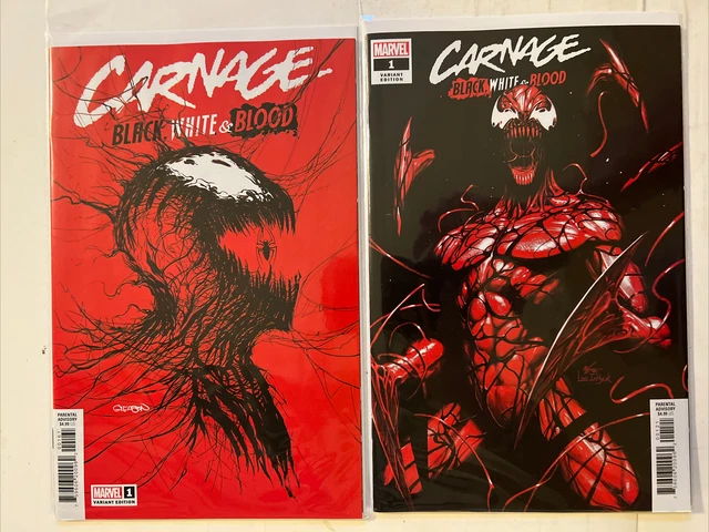 Carnage Black, White, and Blood  Variants Lot Of 2 #1’s Gleason Inhyuk Lee