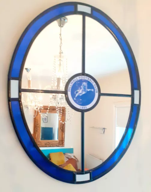 Millwall F.C. Espejo ovalado de 15 pulgadas x 12 pulgadas. Artículo único