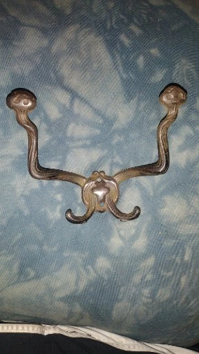 Antique Cast Iron Double Hat/Coat Hook, Salvage Item