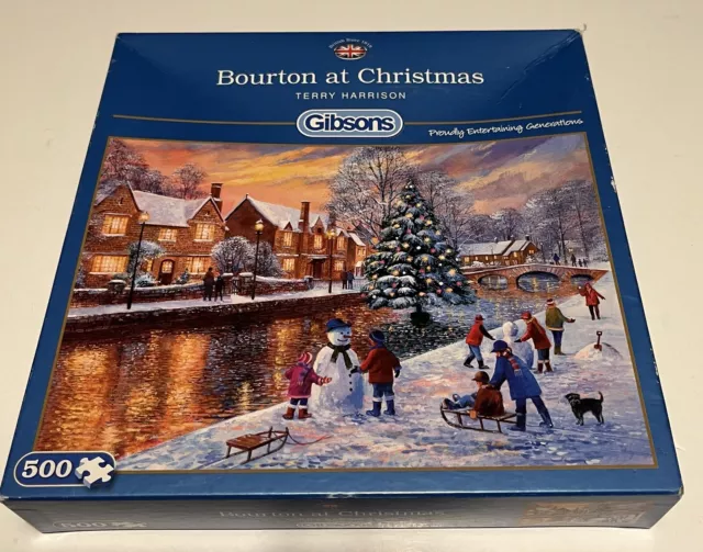 Gibsons 500 piece jigsaw puzzle - Bourton at Christmas