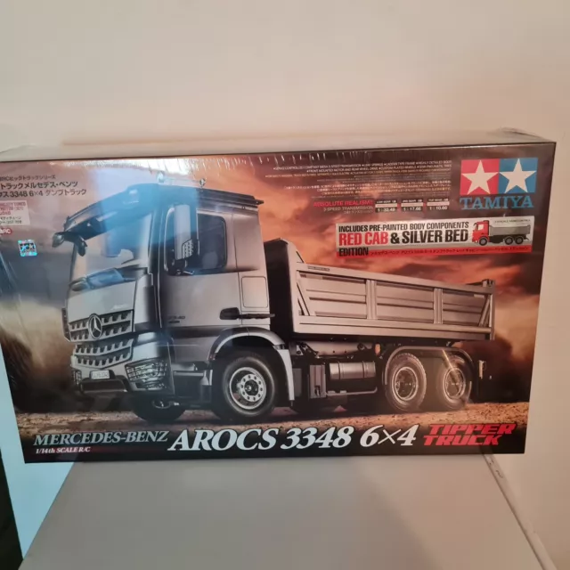 Tamiya Mercedes Benz Arocs 3348 6x4 Red Edition RC Truck LKW Kipper 1:14