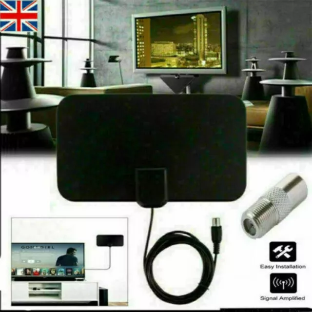 2000Miles HD Indoor Digital TV Antenna Aerial Signal Amplified 1080P 4K Freeview