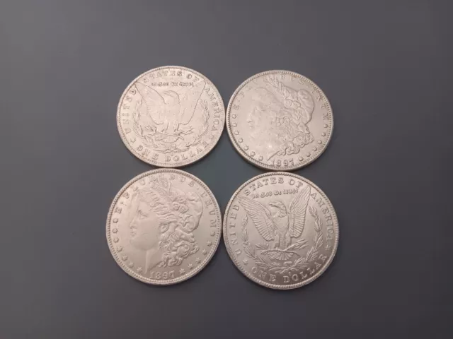4 Morgan Dollar Coins By Tcc