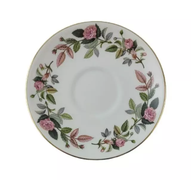 Vtg Wedgwood Bone China England Hathaway Rose Saucer Pink Floral