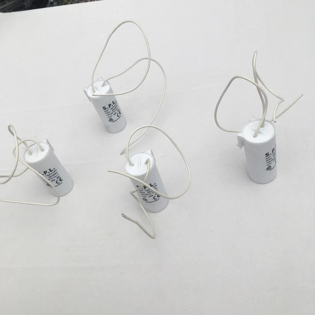 JOBLOT 4x S.P.L. MKP 12uF 250 V 50/60 Hz Condensatore di avviamento per luce fluorescente