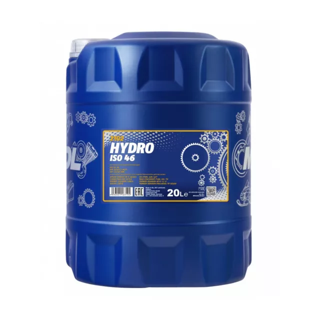 MANNOL Hydraulic Oil 46 Fluid 20L HLP 46 High Grade 20 Litres ISO 46 DIN 51524