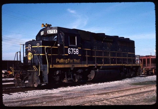 Original Rail Slide - SCL Seaboard Coast Line 6758 Winston FL 11-26-1983