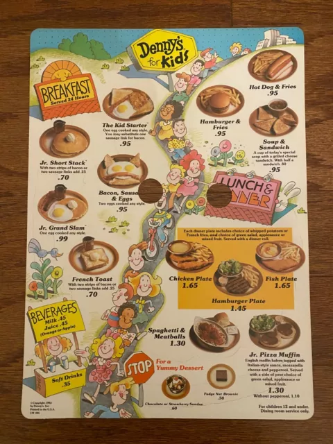 Lot of 8 Original DENNY'S Restaurants Menu Collection Laminated Signed