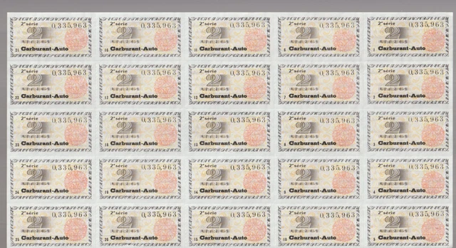 France Cinderellas Fiscal Billets Ration Carburant Auto Ministere 1949-59 NR 11
