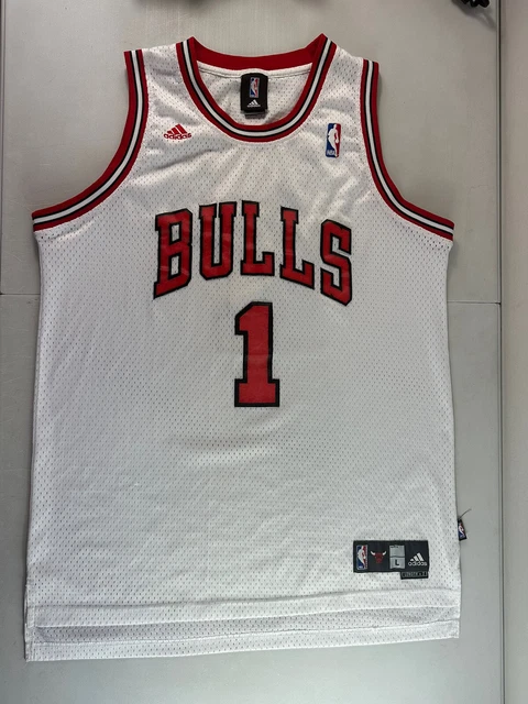 DERRICK ROSE CHICAGO BULLS SWINGMAN JERSEY ADIDAS NBA SLEEVES SEWN MEN L  RARE